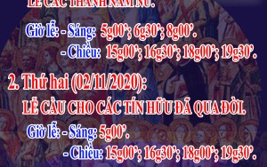 Chương trình lễ các thánh Nam Nữ và các Linh hồn