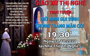 19:30 | LẦN CHUỖI MÂN CÔI | NGÀY 21-10-2021 | NHÀ THỜ THỊ NGHÈ