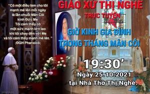 19:30 | LẦN CHUỖI MÂN CÔI | NGÀY 25-10-2021 | NHÀ THỜ THỊ NGHÈ
