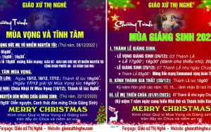 Chương trình lịch Lễ Mùa Vọng - Tĩnh Tâm và Giáng Sinh 2022